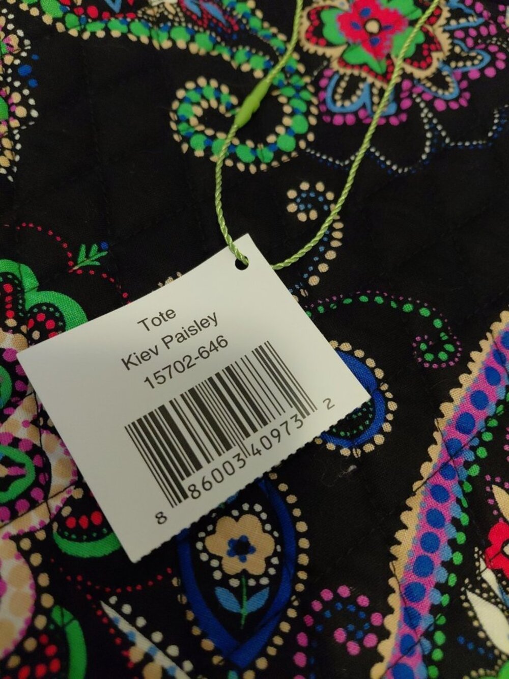 Vera Bradley Kiev Paisley Tote Shoulder Bag NWT - Picture 3 of 6